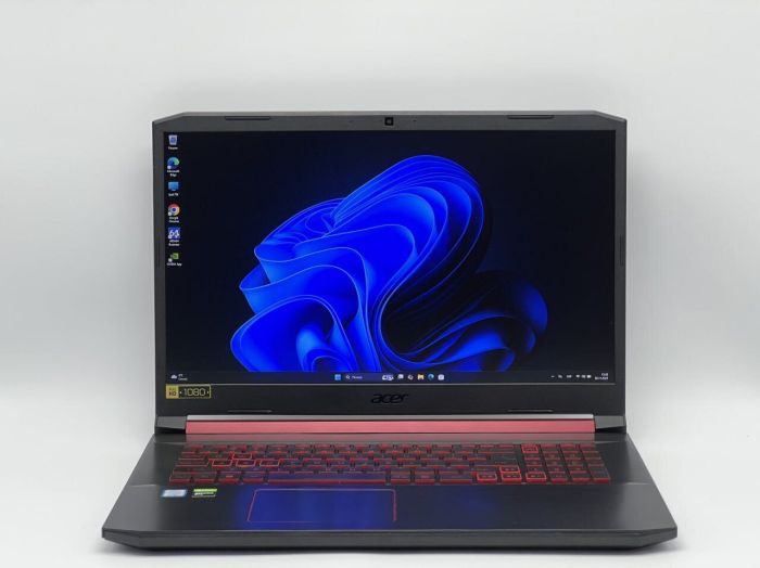 Ігровий ноутбук Б-класу Acer Nitro 5 AN517-51-571H / 17,3" (1920x1080) IPS / Intel Core i5-9300H (4 (8) ядра по 2,4 - 4,1 ГГц) / 16 ГБ DDR4 / 480 ГБ SSD / nVidia GeForce GTX 1650, 4 ГБ GDDR5, 128-біт / WebCam б/в - зображення 2