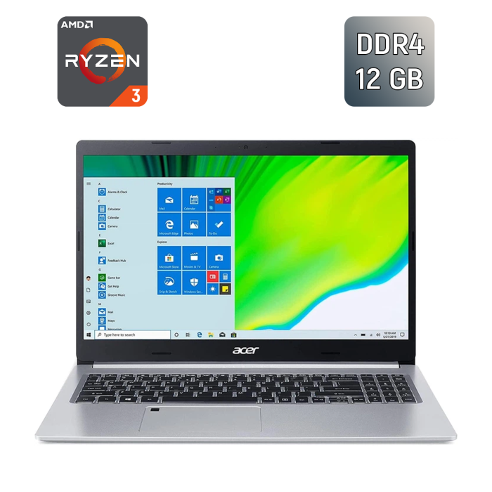 Ноутбук Б-клас Acer Aspire A515-46 / 15.6" (1920x1080) IPS / AMD Ryzen 3 3350U (4 ядра по 2.1 - 3.5 GHz) / 12 GB DDR4 / 256 GB SSD / AMD Radeon RX Vega 6 / WebCam / HDMI б/в - зображення 1