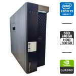 Робоча станція Dell Precision T3610 Tower / Intel Xeon E5-2620 v2 (6 (12) ядер по 2.1 - 2.6 GHz) / 32 GB DDR3 / 240 GB SSD + 500 GB HDD / nVidia Quadro K4000, 3 GB GDDR5, 128-bit б/в