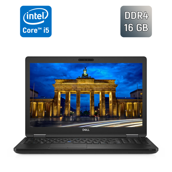 Ультрабук Dell Latitude 5591 / 15.6" (1920x1080) IPS / Intel Core i5-8400H (4 (8) ядра по 2.5 - 4.2 GHz) / 16 GB DDR4 / 256 GB SSD / Intel UHD Graphics 630 / WebCam / TouchID б/в - зображення 1