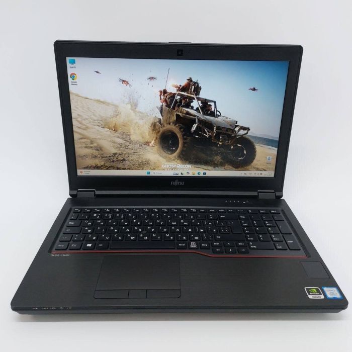 Мобільна робоча станція Fujitsu Celsius H780 / 15,6" (1920x1080) IPS / Intel Core i7-8750H (6 (12) ядер по 2.2 - 4.1 GHz) / 32 GB DDR4 / 512 GB SSD / nVidia Quadro P600, 4 GB GDDR5, 128-bit / WebCam / HDMI б/в - зображення 2