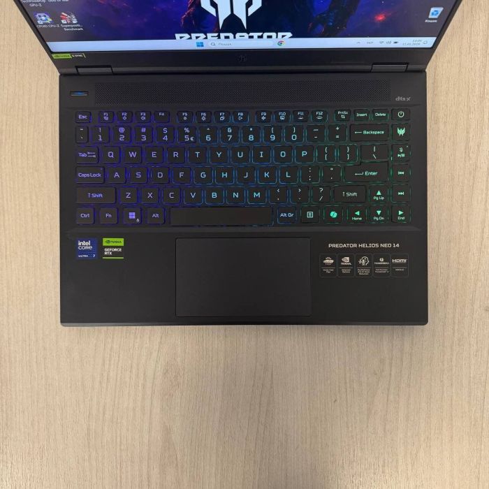Ігровий ноутбук Acer Predator Helios Neo 14 PHN14-51 / 14" (2560x1600) IPS / Intel Core Ultra 7 155H (16 (22) ядер по 1,4 - 4,8 ГГц) / 16 ГБ DDR5 / 1000 ГБ SSD NVMe / nVidia GeForce RTX 4070, 8 ГБ GDDR6, 128-біт / WebCam б/в - зображення 4