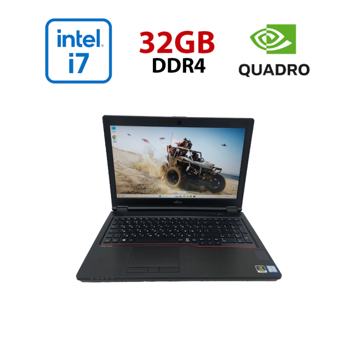 Мобільна робоча станція Fujitsu Celsius H780 / 15,6" (1920x1080) IPS / Intel Core i7-8750H (6 (12) ядер по 2.2 - 4.1 GHz) / 32 GB DDR4 / 512 GB SSD / nVidia Quadro P600, 4 GB GDDR5, 128-bit / WebCam / HDMI б/в - зображення 1