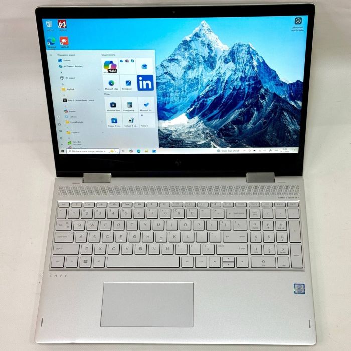 Ноутбук-трансформер Б-клас HP Envy x360 15m-bp012dx / 15.6" (1920x1080) IPS Touch / Intel Core i5-7200U (2 (4) ядер по 2.5 - 3.1 GHz) / 12 GB DDR4 / 256 GB SSD + 320 GB HDD / Intel HD Graphics 620 / WebCam / Windows 10 Pro б/в - зображення 5