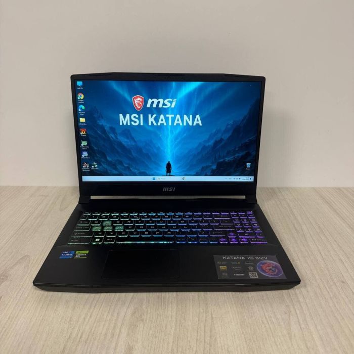 Ігровий ноутбук Б-класу MSI Katana 15 B12VFK / 15,6" (1920x1080) IPS / Intel Core i7-12650H (10 (16) ядер по 2,3 - 4,7 ГГц) / 16 ГБ DDR5 / 1000 ГБ SSD M.2 / nVidia GeForce RTX 4060, 8 ГБ GDDR6, 128-біт / Веб-камера / HDMI б/в - зображення 2