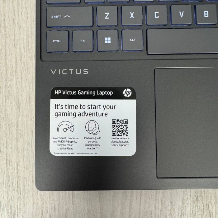 Ігровий ноутбук HP Victus 15-fb001nr / 15,6" (1920x1080) IPS / AMD Ryzen AI 7 350 (8 (16) ядер по 2,0 - 5,0 ГГц) / 16 ГБ DDR5 / 1000 ГБ SSD / nVidia GeForce RTX 5050, 8 ГБ GDDR7, 128-біт / Веб-камера б/в - зображення 5