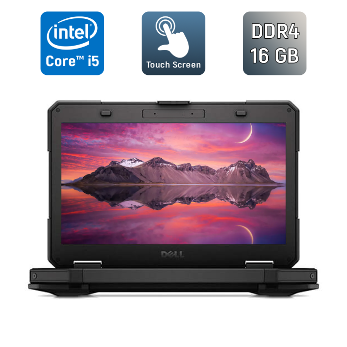 Захищений ноутбук Dell Latitude 14 Rugged 5414 / 14" (1920x1080) IPS Touch / Intel Core i5-6300U (2 (4) ядра по 2,4 - 3,0 ГГц) / 16 ГБ DDR4 / 480 ГБ SSD / Intel HD Graphics 520 / HDMI / Сканер відбитків пальців / Windows 10 б/в - зображення 1