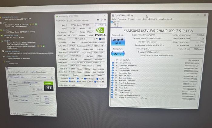 Мобільна робоча станція Dell Precision 7740 / 17,3" (1920x1080) IPS / Intel Core i7-9750H (6 (12) ядер по 2,6 - 4,5 ГГц) / 32 ГБ DDR4 / 512 ГБ SSD / nVidia Quadro RTX 4000, 8 ГБ GDDR6, 256-біт / WebCam б/в - изображение 10