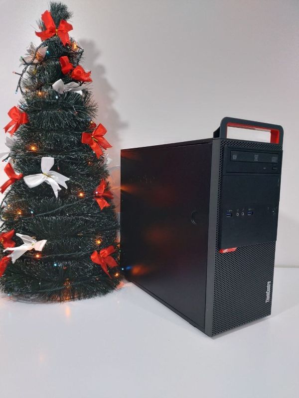 Комп'ютер Lenovo ThinkCentre M800 Tower / Intel Core i5-6600K (4 ядра по 3,5 - 3,9 ГГц) / 16 ГБ DDR4 / 512 ГБ SSD + 500 ГБ HDD / nVidia Quadro K4200, 4 ГБ GDDR5, 256-біт / DVD-ROM б/в - зображення 2