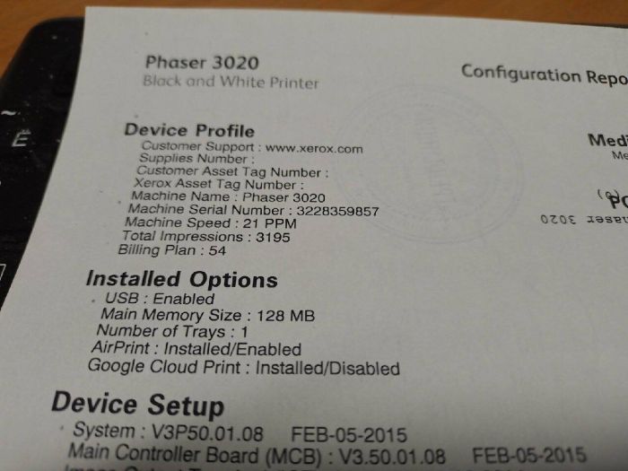 Принтер Xerox Phaser 3020 / Лазерний монохромний друк / 1200x1200 dpi / 20 стор./хв / A4 / USB 2.0, WiFi б/в - зображення 5