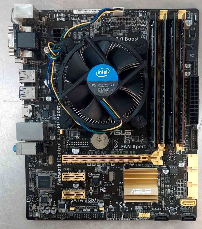 Комплект: Материнська плата Asus B85M-G / LGA1150 / Intel Core i7-4770K (4 (8) ядра по 3,5 - 3,9 ГГц) / 16 ГБ DDR3 / Intel HD Graphics 4600 + Кулер б/в - зображення 7