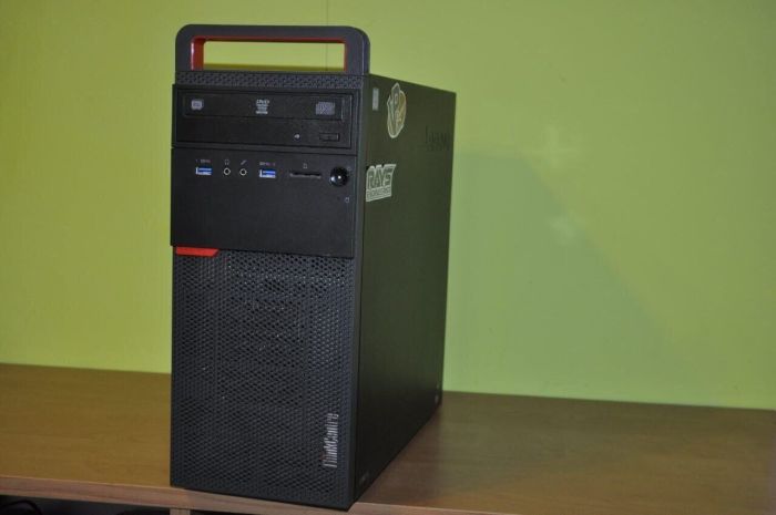 Комп'ютер Lenovo ThinkCentre M700 Tower / Intel Core i5-6400 (4 ядра по 3,7 - 3,3 ГГц) / 8 ГБ DDR4 / 120 ГБ SSD / Intel HD Graphics 530 / DVD-ROM / Windows 11 Pro б/в - зображення 4