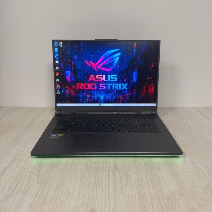 Ігровий ноутбук Asus Rog Strix G18 G814jZR / 18" (2560x1600) IPS / Intel Core i9-14900HX (24 (32) ядра по 1,6 - 5,8 ГГц) / 32 ГБ DDR5 / 1000 ГБ SSD M.2 NVMe / nVidia GeForce RTX 4080, 12 ГБ GDDR6X, 192-біт / Веб-камера б/в - зображення 2