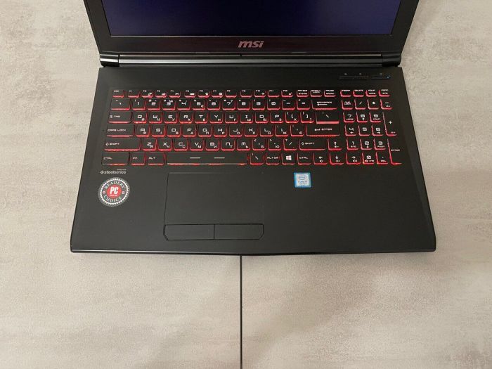 Ігровий ноутбук MSI GP62MVR 7RFX Leopard Pro / 15,6" (1920x1080) IPS / Intel Core i7-7700HQ (4 (8) ядра по 2,8 - 3,8 ГГц) / 16 ГБ DDR4 / 256 ГБ SSD + 1000 ГБ HDD / nVidia GeForce GTX 1060, 6 ГБ GDDR5, 192-біт / WebCam б/в - зображення 3