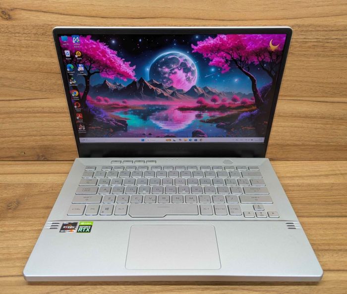 Ігровий ноутбук Asus ROG Zephyrus G14 GA401IV / 14" (1920x1080) IPS / AMD Ryzen 7 4800HS (8 (16) ядер по 2,9 - 4,2 ГГц) / 24 ГБ DDR4 / 1000 ГБ SSD / nVidia GeForce RTX 2060, 6 ГБ GDDR6, 192-біт / HDMI / Windows 11 б/в - зображення 2