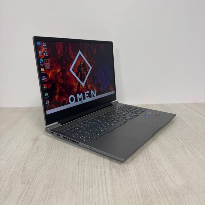 Ігровий ноутбук HP Omen 16-ae0001nr / 16.1" (1920x1080) IPS / Intel Core i7-14700HX (20 (28) ядер по 1,5 - 5,5 ГГц) / 16 ГБ DDR5 / 512 ГБ SSD / nVidia GeForce RTX 4070, 8 ГБ GDDR6, 128-bit / WebCam б/в - зображення 5