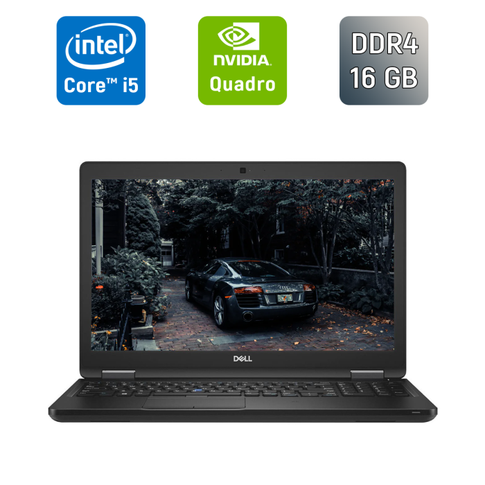 Мобільна робоча станція Б-класу Dell Precision 3530 / 15,6" (1366x768) TN / Intel Core i5-8400H (4 (8) ядра по 2,5 - 4,2 ГГц) / 16 ГБ DDR4 / 512 ГБ SSD / nVidia Quadro P600, 4 ГБ GDDR5, 128-біт / WebCam / HDMI б/в - зображення 1