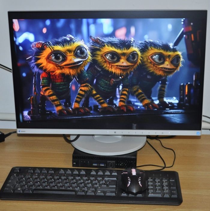 Комплект ПК: неттоп Dell OptiPlex 3040 Micro USFF / Intel Core i5-6500T (4 ядра по 2,5 - 3,1 ГГц) / 16 ГБ DDR3 / 500 ГБ SSD / Intel HD Graphics 530 / Windows 11 Pro / Блок + Монітор EIZO FlexScan EV2455 / 24" (1920x1200) IPS / Кабелі б/в - изображение 5