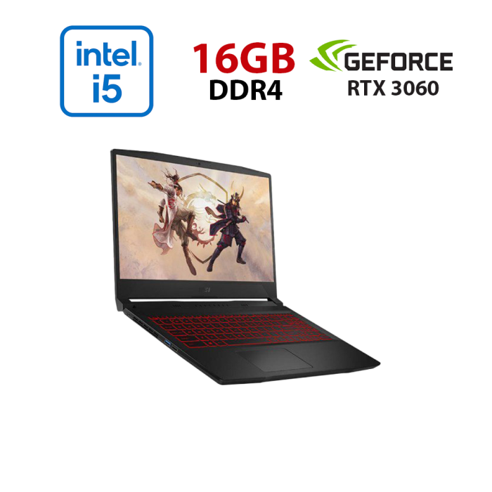 Ігровий ноутбук MSI Katana GF66 11UE-883NEU / 15,6" (1920x1080) IPS / Intel Core i5-11400H (6 (12) ядер по 2,2 - 4,5 ГГц) / 16 ГБ DDR4 / 960 ГБ SSD / nVidia GeForce RTX 3060, 6 ГБ GDDR6, 192-біт / Веб-камера б/в - зображення 1
