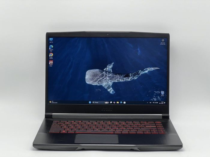 Ігровий ноутбук Б-класу MSI GF63 Thin 9SCXR / 15,6" (1920x1080) IPS / Intel Core i5-9300H (4 (8) ядра по 2,4 - 4,1 ГГц) / 16 ГБ DDR4 / 480 ГБ SSD / nVidia GeForce GTX 1650 Max-Q, 4 ГБ GDDR6, 128-біт / WebCam б/в - зображення 2